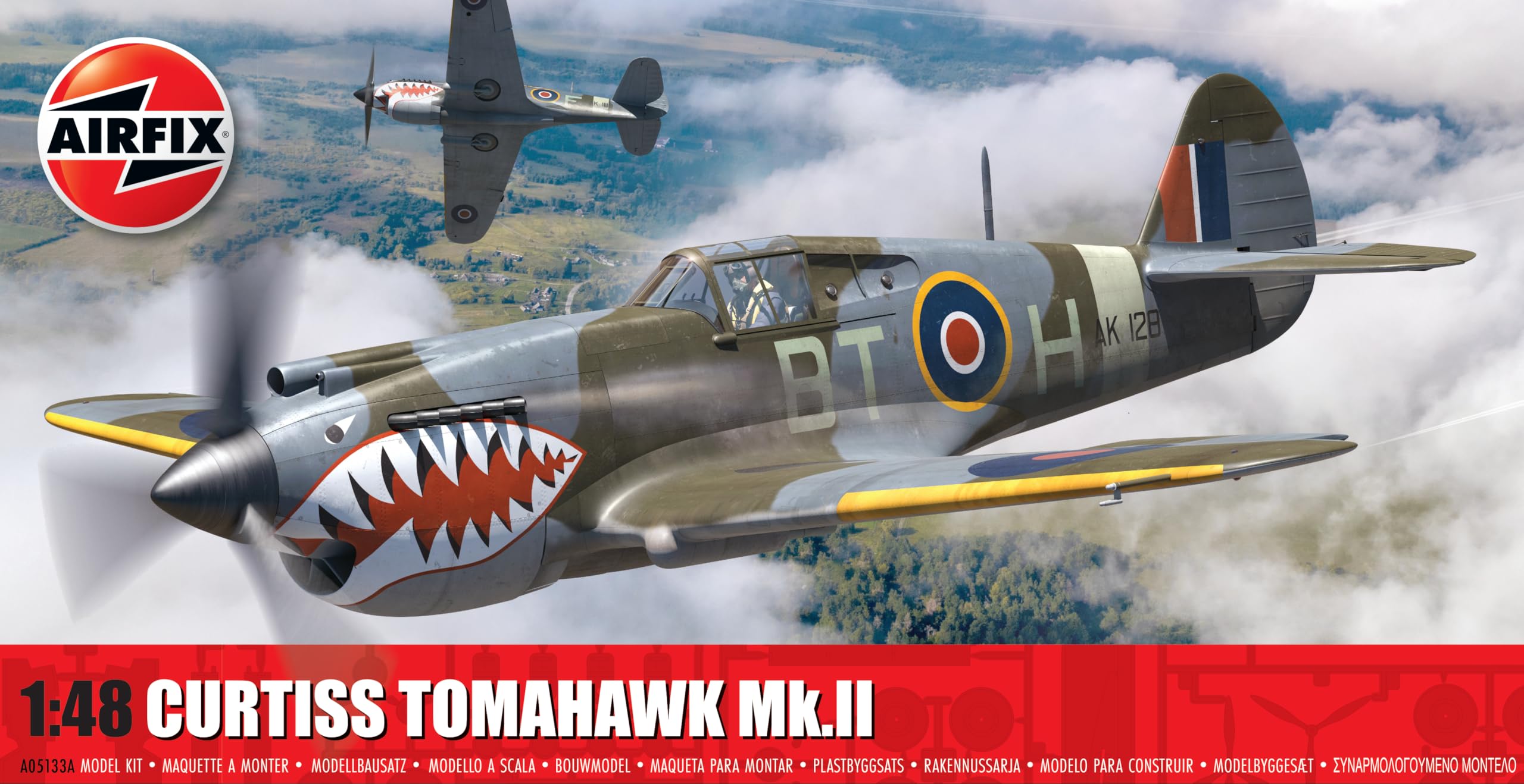

Airfix Британский истребитель Curtiss Tomahawk Пластиковая модель 1/48 Mk.2 X-5133A