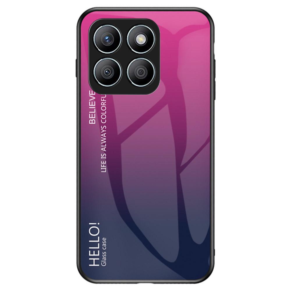 For Honor X8c 4G Case Anti-Scratch Tempered Glass+PC+TPU Phone Cover