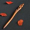 LeafIn Natural Wood Kanzashi Handmade Hairpin Black Sandalwood Single Simple Wooden Hair Accessory Yukata Kimono Japanese Clothing Item Design