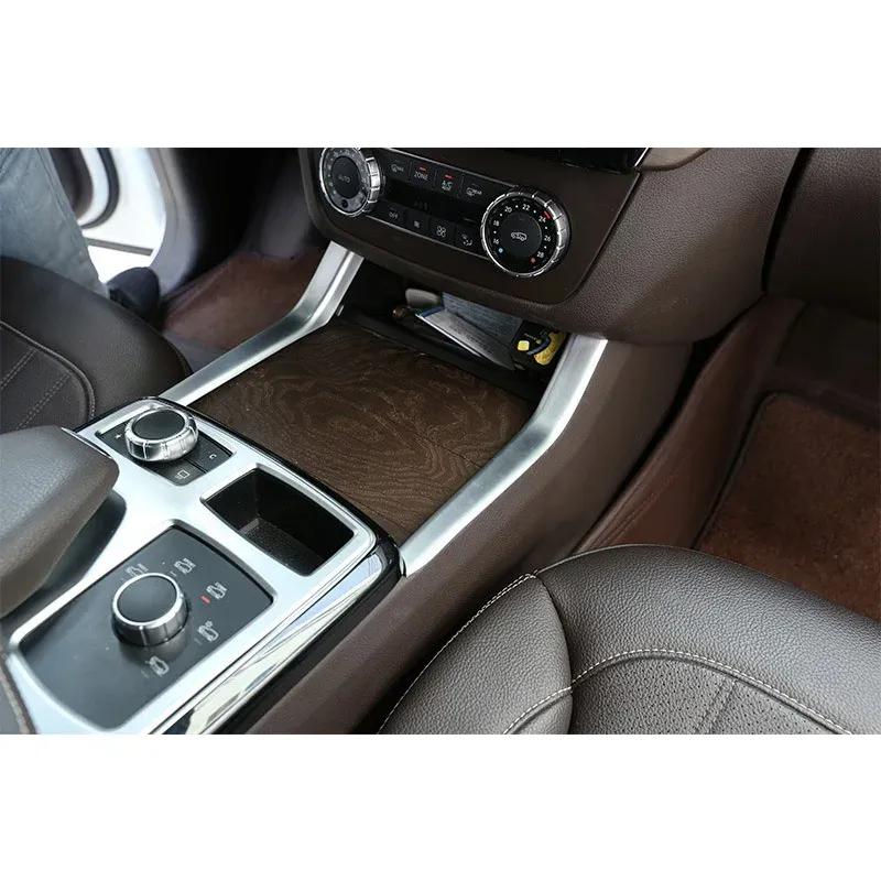 For Mercedes-Benz GL ML GLE GLS Class W166 X166 2pcs Center Gear Shift Side Strip Cup Holder Cover Strip Trim Car Interior