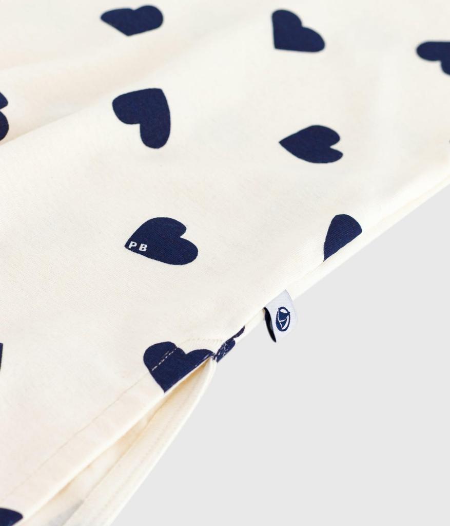 Petit Bateau Long Sleeve Night Dress A0DQZ S Off-White/Blue