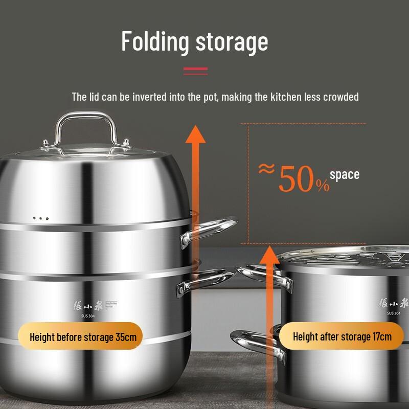 Zhang Xiaoquan Multi-Layer Stainless Steel Steamer Pot for Buns & Dumplings