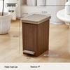 ZISIZ Large Wood Grain Dual-Open Trash Can
