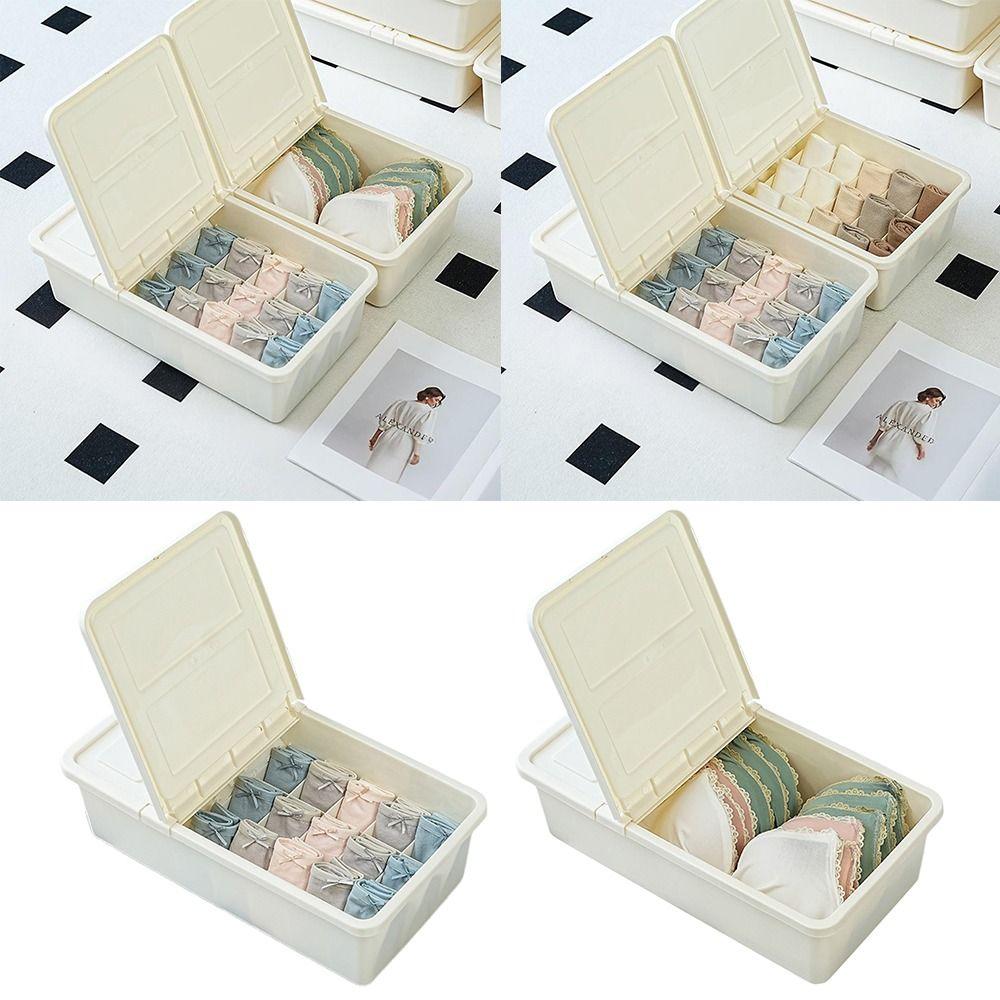 White Underwear Storage Box Thickened Cabinet Organizer Creative Storage Case Sock Underpants Bras