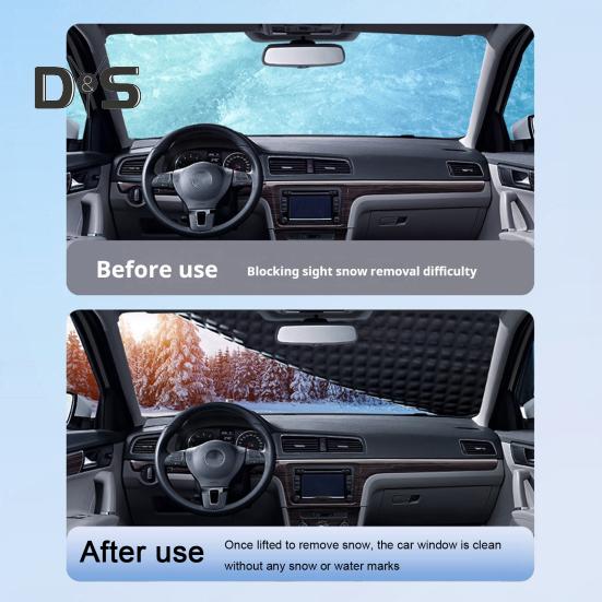 Windshield Snow Shield Cover Magnetic Fit Waterproof Simple Installation Universal Size Heavy Duty Cars Trucks Windshield Cover