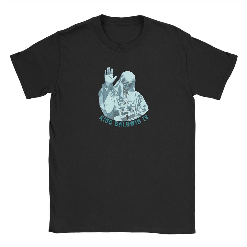 Baldwin IV of Jerusalem T Shirt for Men 100% Cotton Novelty T-Shirts Round Collar  Tee Shirt Short Sleeve Clothes Gift Idea