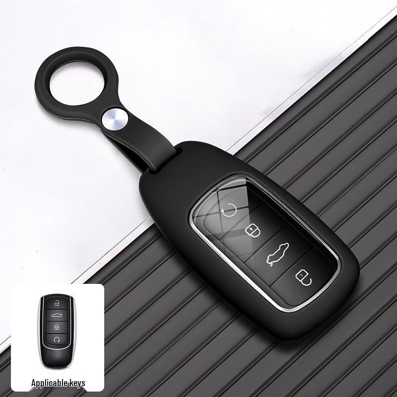 Universal Full-Coverage Scratch-Resistant Silicone Car Key Cover for Men and Women