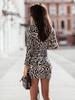 1796# Autumn/Winter Long Sleeve Waist-Hugging Sexy Fashion Dress