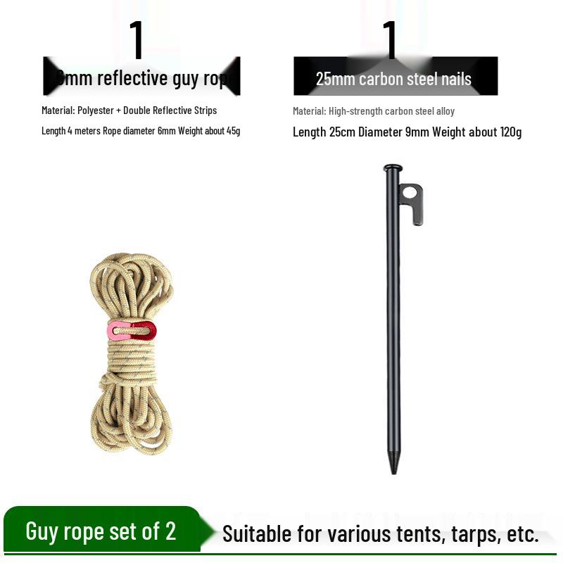 Heavy-Duty Steel Ground Stakes for Camping, Tent, Snow, Beach, Canopy, and Grass