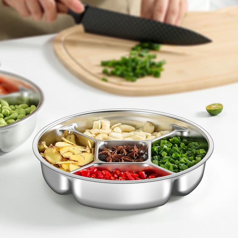 Jinwanfu 316L Stainless Steel Multi-Compartment Steaming Plate