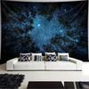 2D Starry Forest Tapestry Night Sky Through Pine Tree Canopy Wall Decor