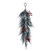 Flexible Branch Christmas Artificial Cedar Needle Red Berry Poinsettia Decor  Mantel Display