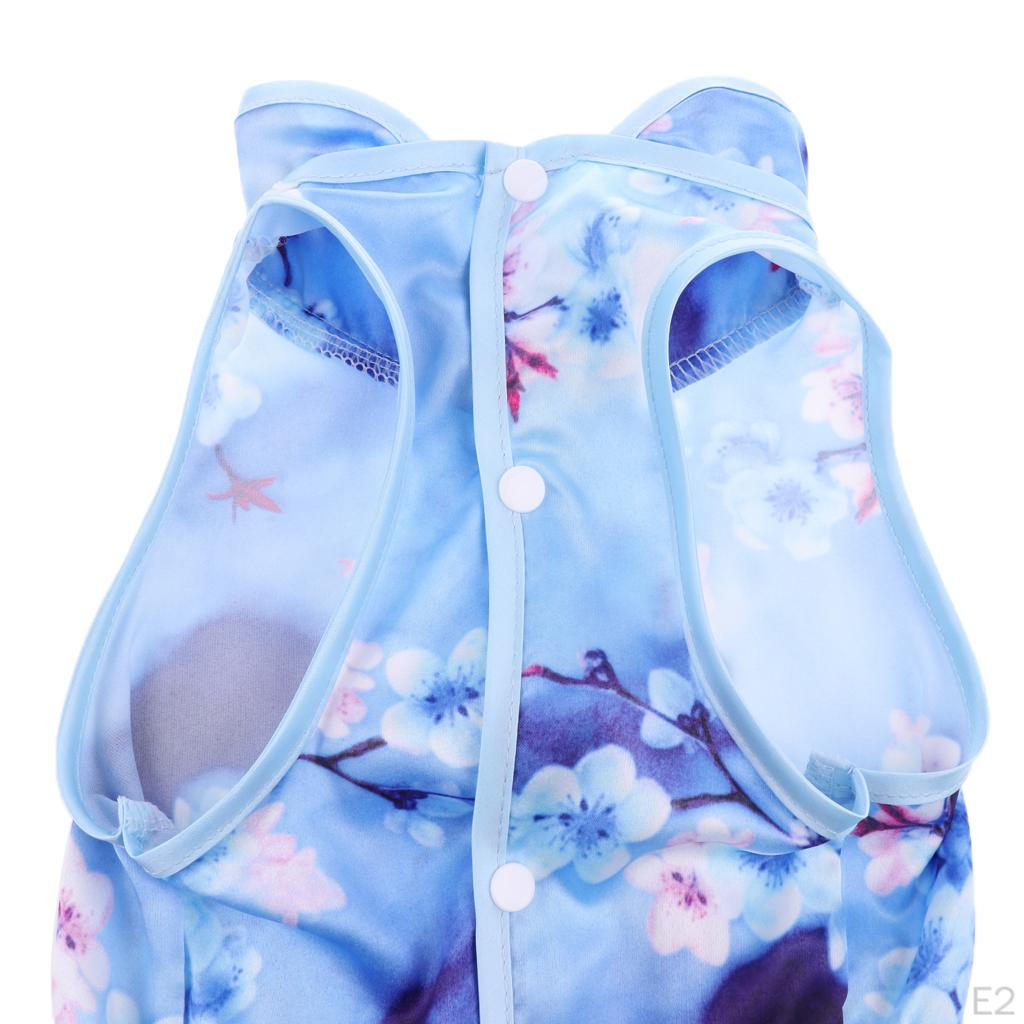 Cat Pet Clothes Chinese Style Cheongsam Dog Puppy Dress Shirt XS M L