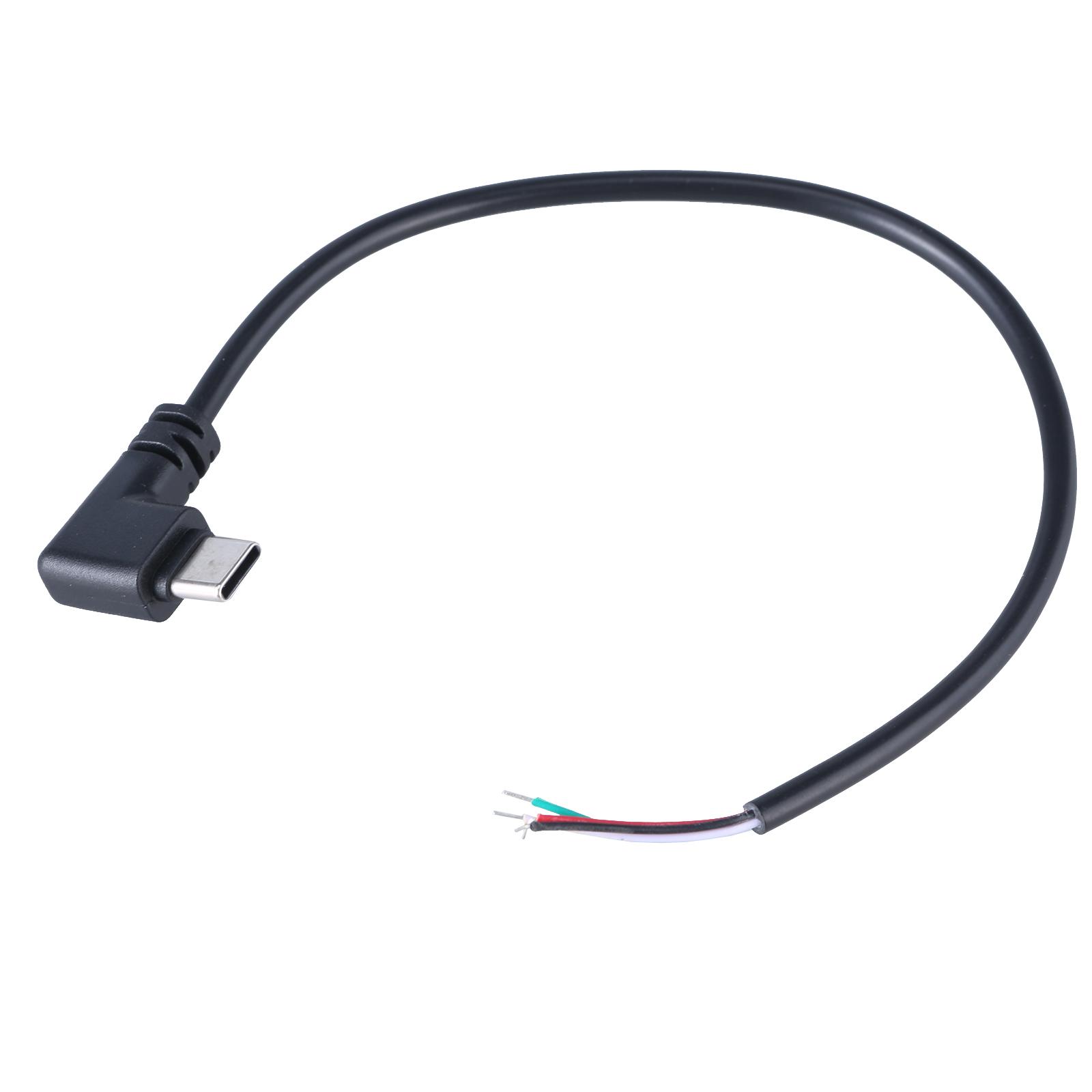 

Кабель питания USB C, кабель передачи данных, 4-контактный неизолированный провод с открытым концом, поддержка линии зарядки 5 В/3 А для светодиодного маршрутизатора с вентилятором и подсветкой своими руками 25CM-B