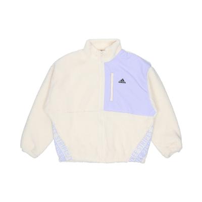 Boa Yüksek Yaka Kalınlaştırılmış Günlük Spor Ceket Kadın Ceket Off-White HD0363