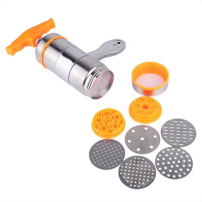 Household Manual Stainless Steel Pasta Maker Noddles Presser Making Machine with 7 Molds