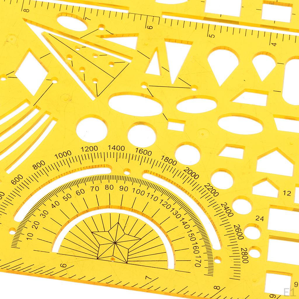 Professional Drawing Template Drafting Ruler Tools Suitable Stationery Supplies, 28 X