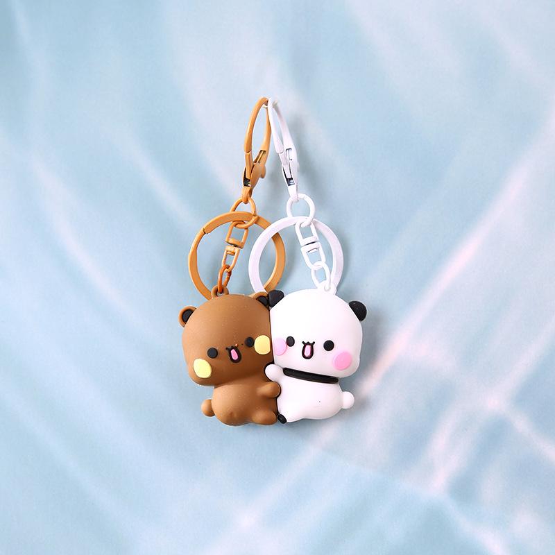 Adorable Cartoon Butter Bear Keychain Pendant: Cute Bag Charm & Couple Gift