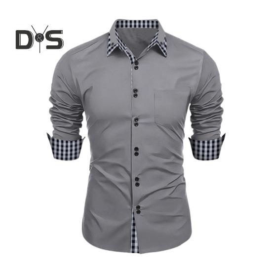 Pánská jarní košile Colorblock kostkovaný potisk Jednořadý Slim Fit Dlouhý rukáv Knoflíčky Knoflíky Streetwear Běžné Business Cardigan Košile Kabát