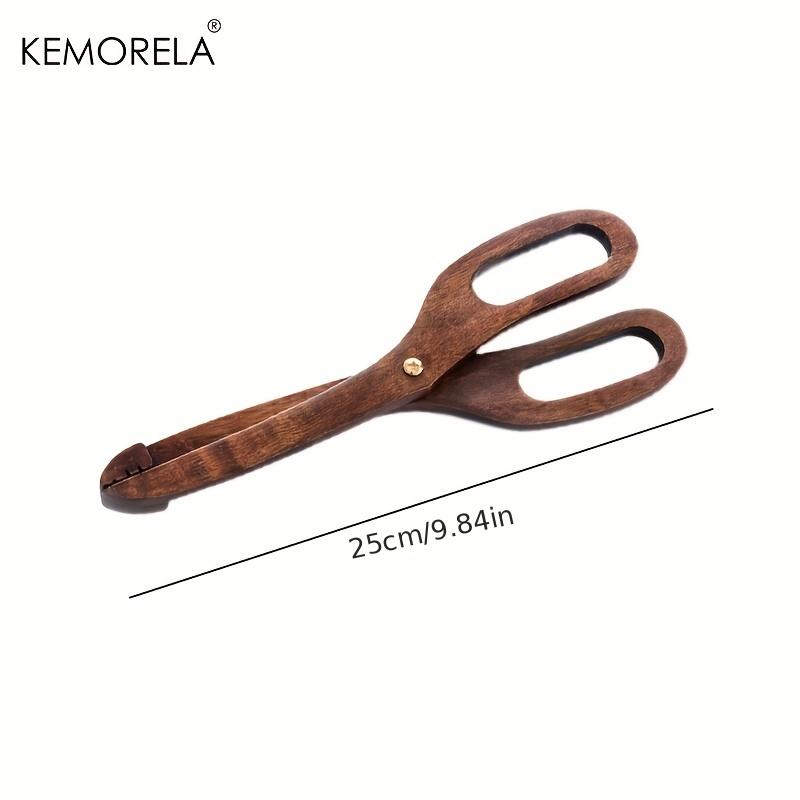 1PCS Kitchen Tongs Scissor Wooden Kitchen Tongs Non Slip Ice Tongs Scissor Reusable Wooden Salad Tongs Grill Tongs