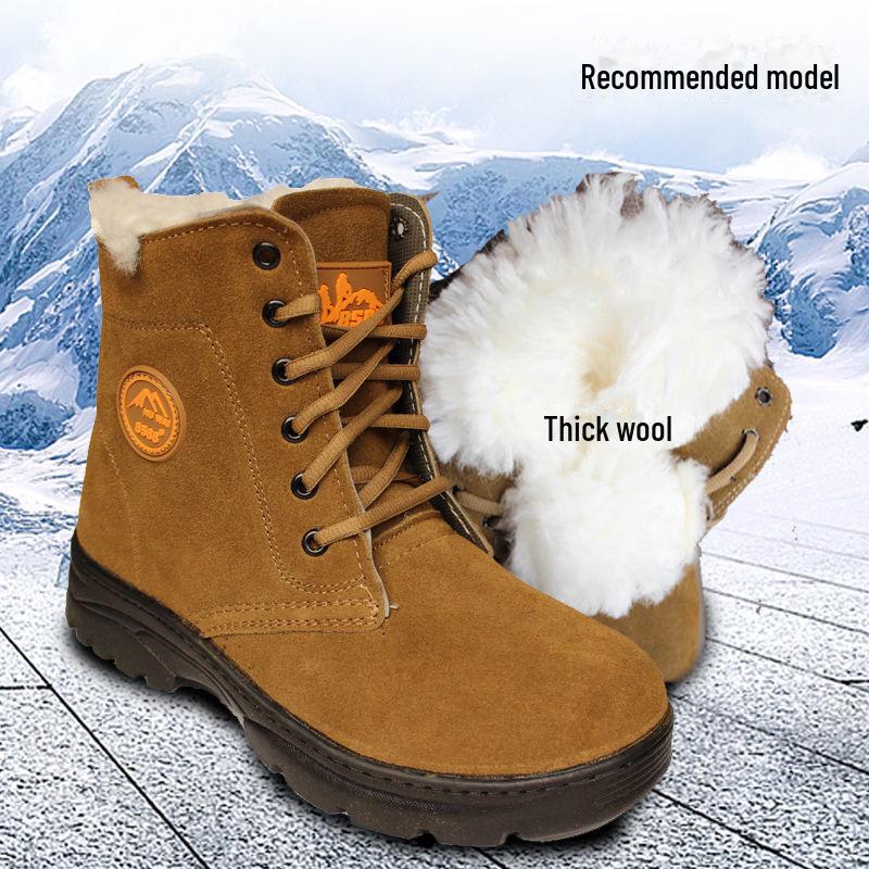 

Мужские утолщенные меховые шерстяные ботинки Martin для снега и сварки 43