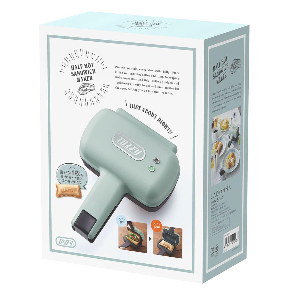 Half Hot Sandwich Maker Baked In One Baked To the Living Alone [Toffy] K-HS3 (Pale Aqua) Piece, Single-serve Size, Brim, Easy, Retro, Cute, Breakfast,