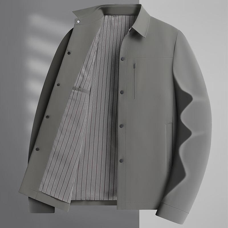 Firstview Men's Business Casual Lapel Zipper Jacket FV25D1818
