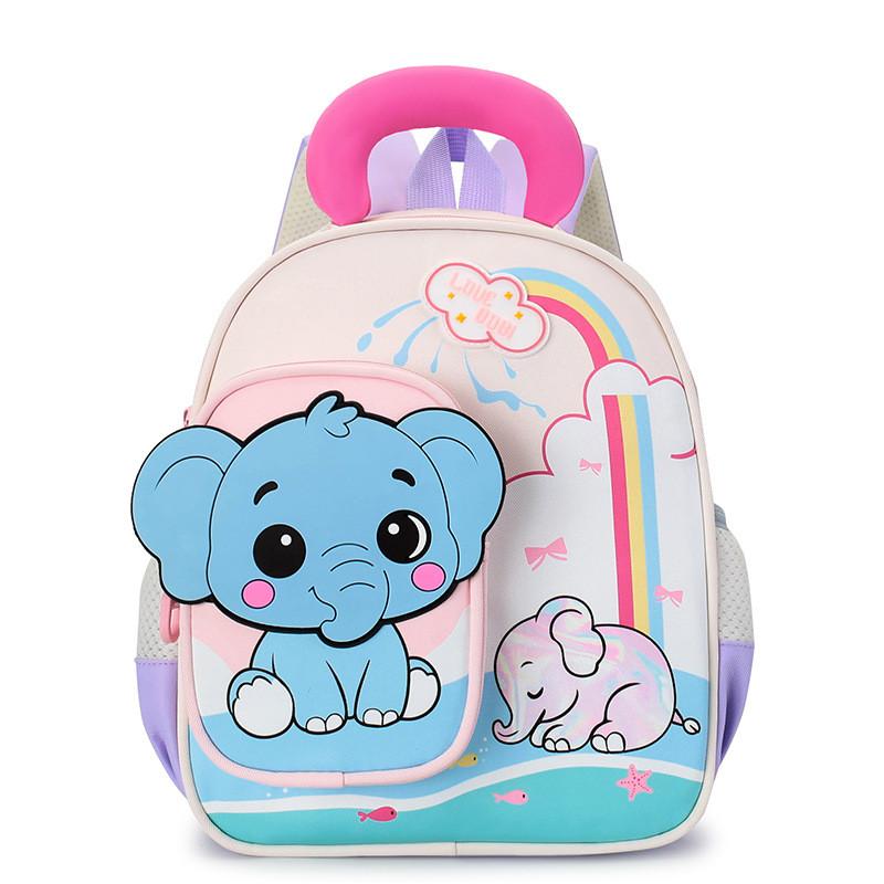 Toddler Kids Backpack With Cartoon Animal Design And Ventilated Back Panel For Kindergarten