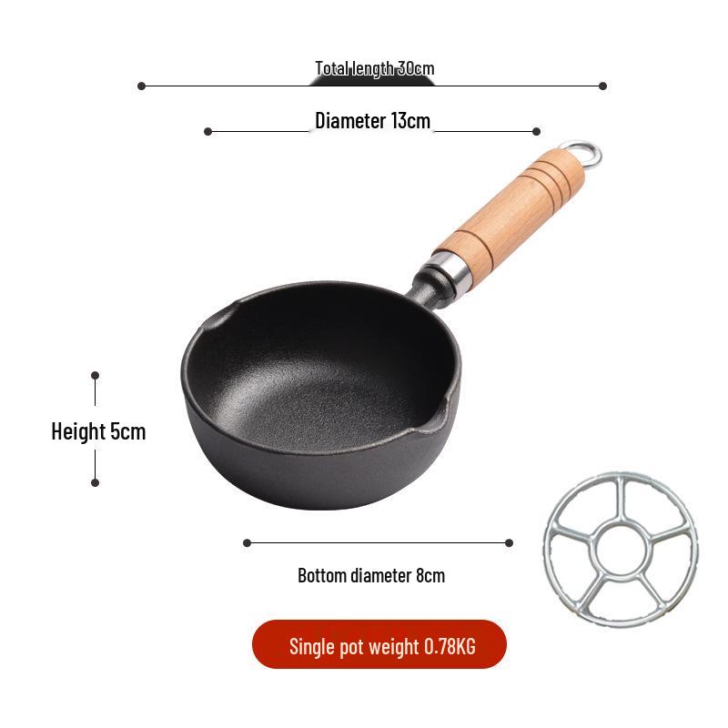 13cm Gusseisen Fritteuse für Eier & Knödel - Spritzfrei, Flachboden, Vielseitiges Kochgeschirr