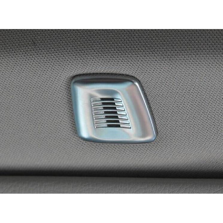 For BMW 5 Series G30 2018- ABS Silver Car Inner Microphone Cover Trim 2PCS