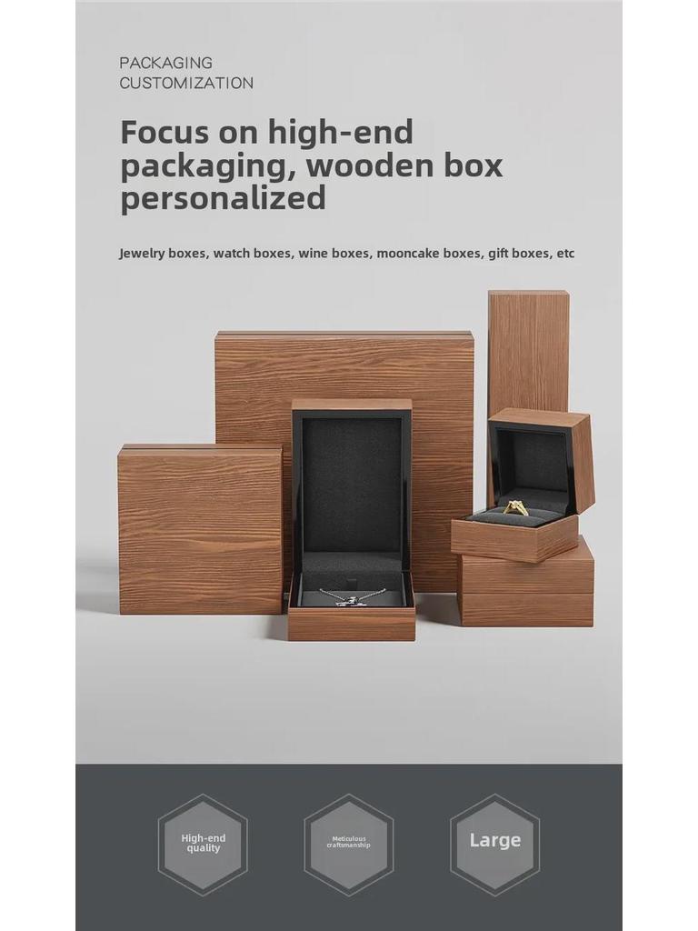Black Piano Lacquer Round Wooden Watch Box with Lock and Flip Cover