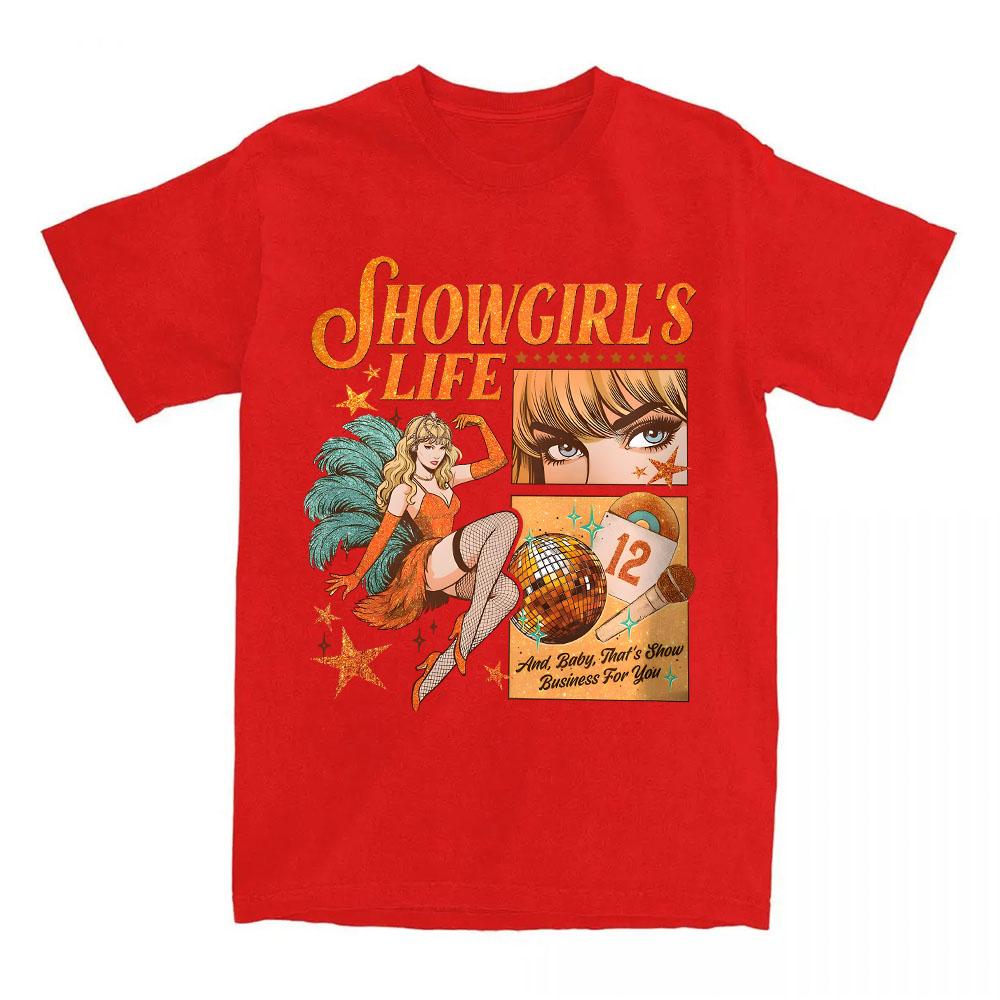 T-shirt da donna La vita di una Showgirl T-shirt grafica Cotone Casual Manica corta T-shirt per donna Unisex Streetwear Stampa T-shirt