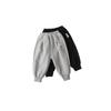 Children's Thickened Pants for Autumn and Winter, Boys' Composite Fleece Sweatpants, Baby Boys' Warm Solid Color Low-Waist Pants