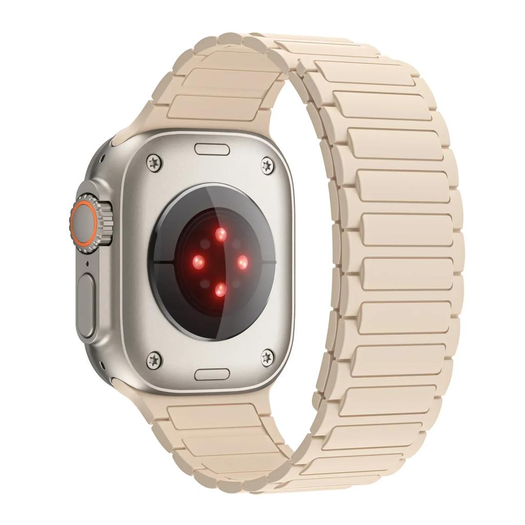 Magnetic Sports Band for Apple Watch Ultra 2 49mm 45mm 44 42mm 38 40 41mm Silicone Strap for iWatch series 9 8 7 6 5 4 ultra
