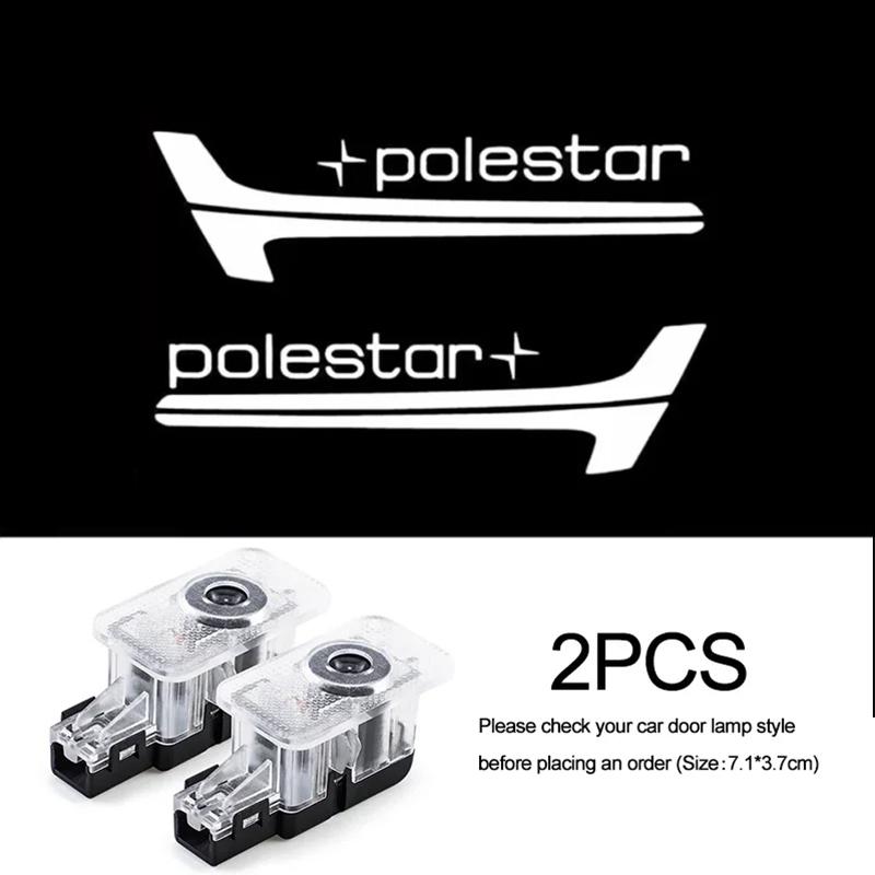2Pcs Volvo Car LED Door Projector Light For Volvo Rdesign Polestar V40 V50 V60 V90 XC40 XC60 XC90 S60 S90 Car Accessories