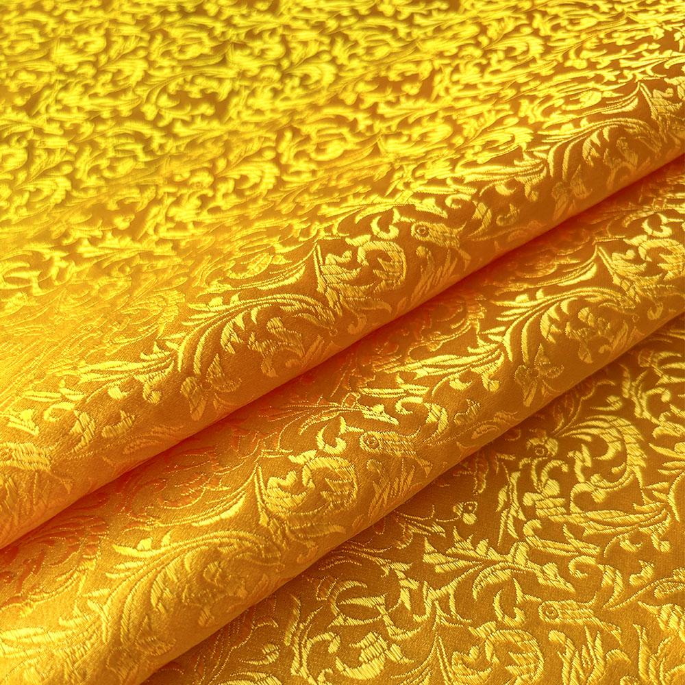 Brocade Jacquard Wheat Flower Pattern Damask Fabric For Silk Satin Girl's Dress Cheongsam Costume Curtain DIY Quilting Patchwork