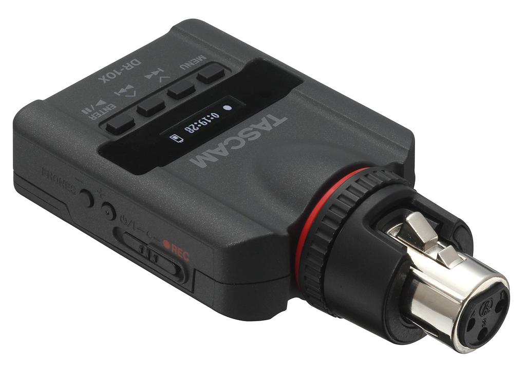 TASCAM Mikrofon XLR, mikroliniowy rejestrator PCM, wtyczka DR-10X