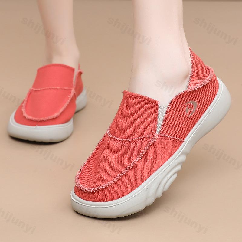Fashion Women's Shoes 2025 Spring Autumn New Comfortable Breathable Casual Shoes Non Slip Soft Sole Hard-Wearing Slip On Loafers