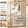 Compact Shoe & Clothes Rack for Dorm or Rental Spaces - Multi-Layer Narrow Design