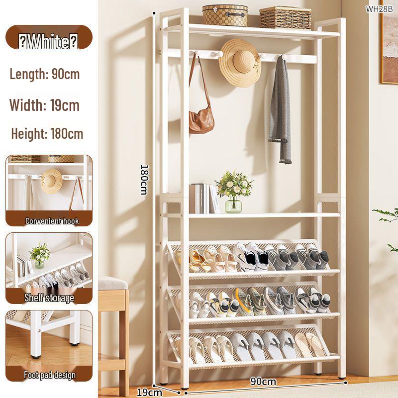 Compact Shoe & Clothes Rack for Dorm or Rental Spaces - Multi-Layer Narrow Design