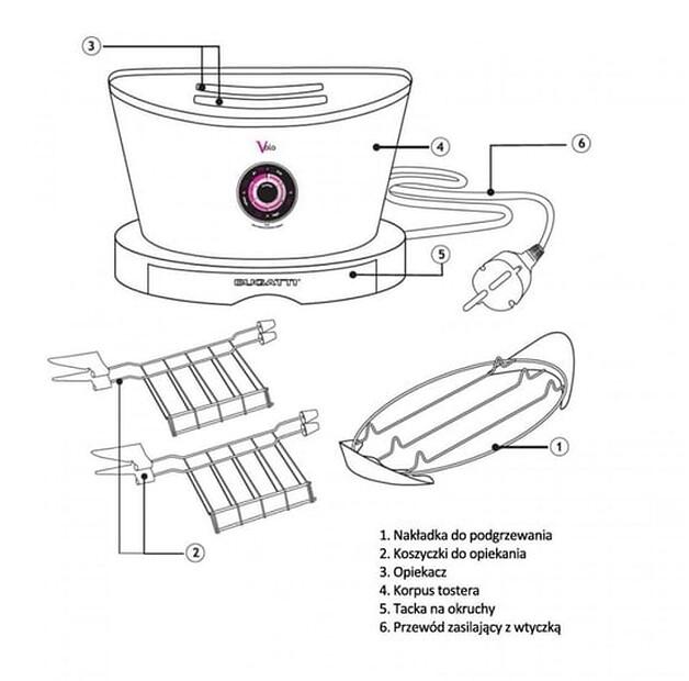 Toaster VOLO Bugatti Chrom