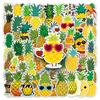 50PCS Pineapple Graffiti Cartoon Fruit Stickers for DIY Skateboard, Phone Case, Suitcase