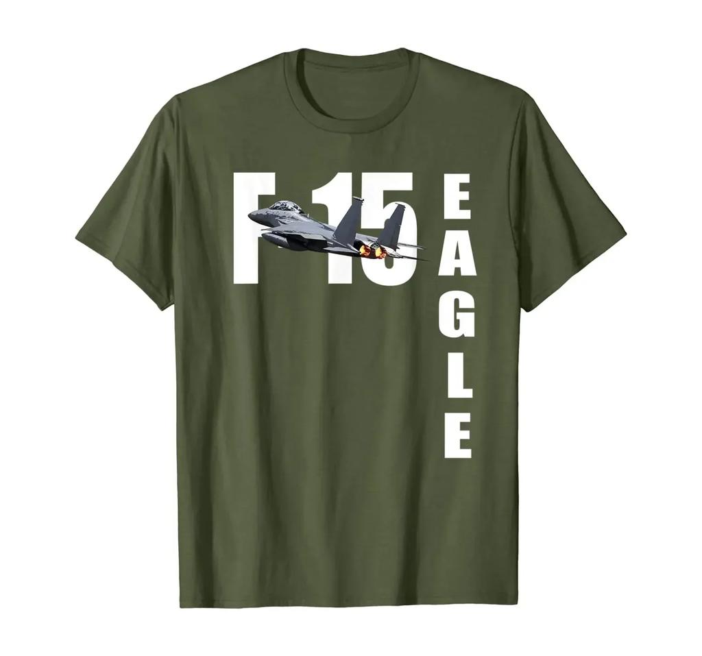 US Air Force F15 Eagle Kampfflugzeug T-Shirt 100% Baumwolle Rundhals Sommer Kurzarm Freizeit Herren T-Shirt Größe S3XL