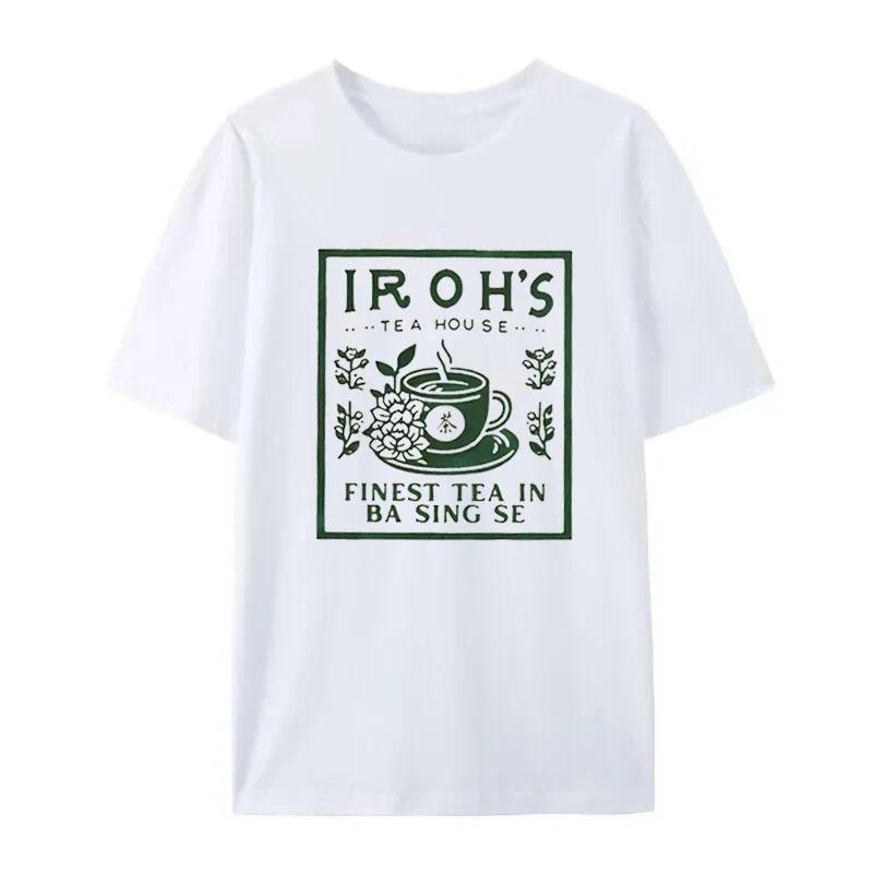 

Fashionable afternoon tea printed Tshirt short sleeved round neck casual suitable for spring and summer Womens Tshirt 4XL
