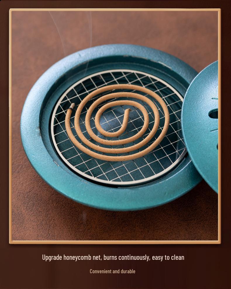 Zen Deer Incense Burner: Auspicious Coil Holder for Desktop or Tea Ceremony with Sandalwood and Agarwood Compatibility