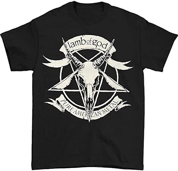 Новая оригинальная футболка Lamb of God Чисто американская группа хэви-метала Черно-белая M