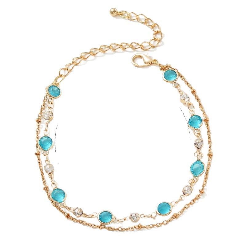 Elegant Blue Ocean Style Anklet - Sweet Summer Jewelry for Women