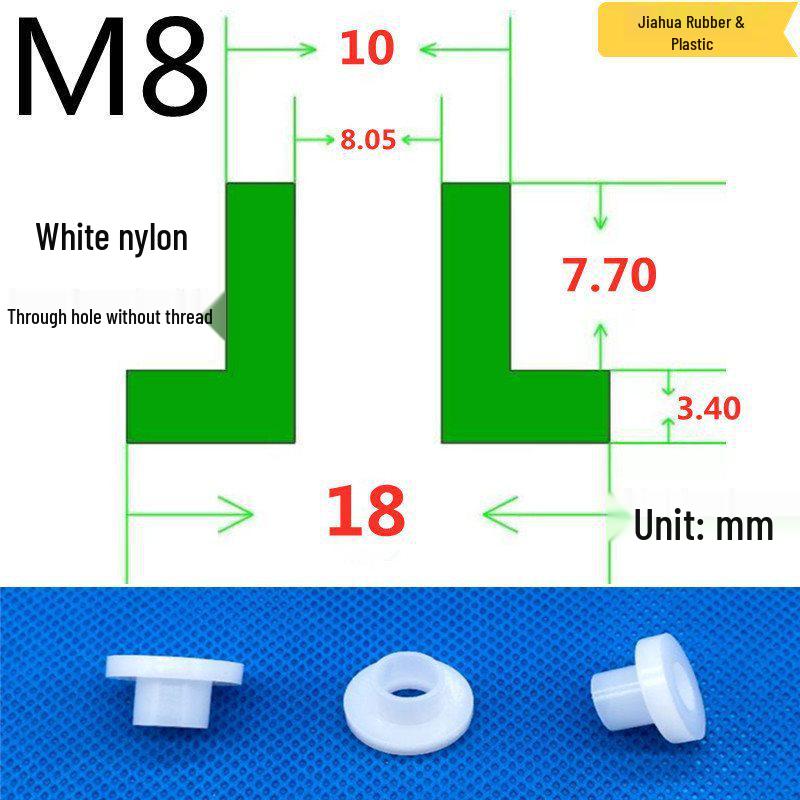 T-förmige Nylon-Dichtungsscheibe M3-M35 Gewinde Isolierabstandshalter