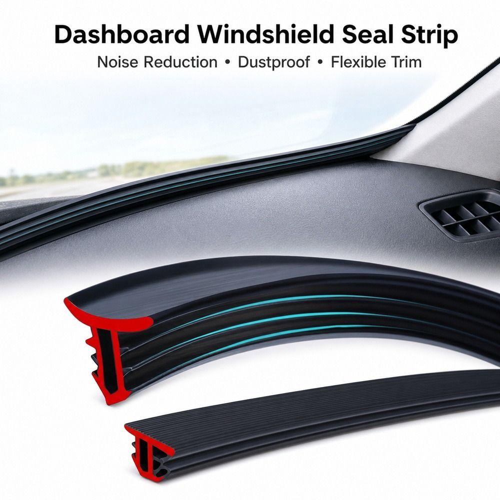 Sound Dampening Dashboard Seal Strip Rubber Material Noise Reduction Trim Windshield Seam