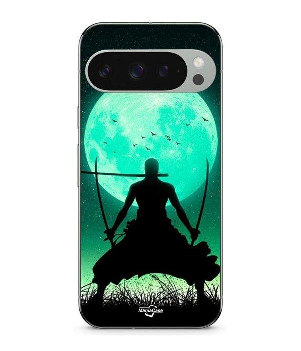 Case - MANIACASE - Google Pixel 9 Pro - Black Silicone - Roronoa Zoro - Soft